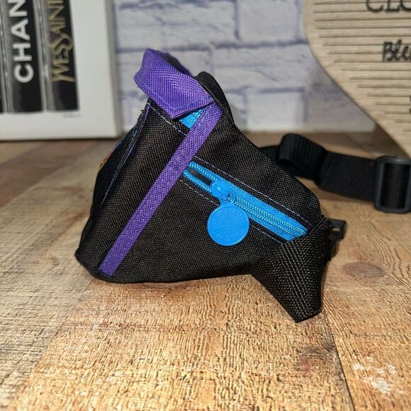 Vintage 80s 90’s Golds Gym Neon Canvas Fanny Waist Pack Bag Athletic Rare - Picture 12 of 15